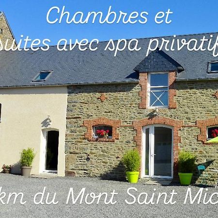 Le Relais De La Hardiesse 6Km Mont St Michel - Chambres Doubles - Suite Spa Privatif Courtils Exterior foto